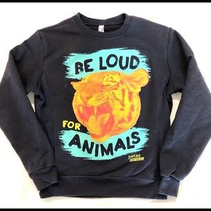 BE LOUD FOR ANIMALS PETA2 Free for All Sweater New